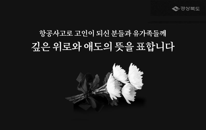 경상북도 / 깊은 위로와 애도의 뜻을 표합니다.